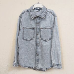 Zara Kids Light Wash Denim Overshirt Size 8 Unisex
